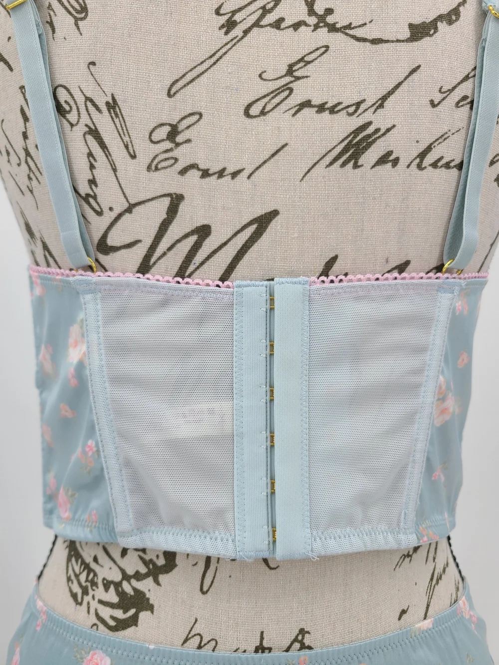 Anthropologie's LyreBird Satin Longline Bralette And Underwear Set Size Medium
